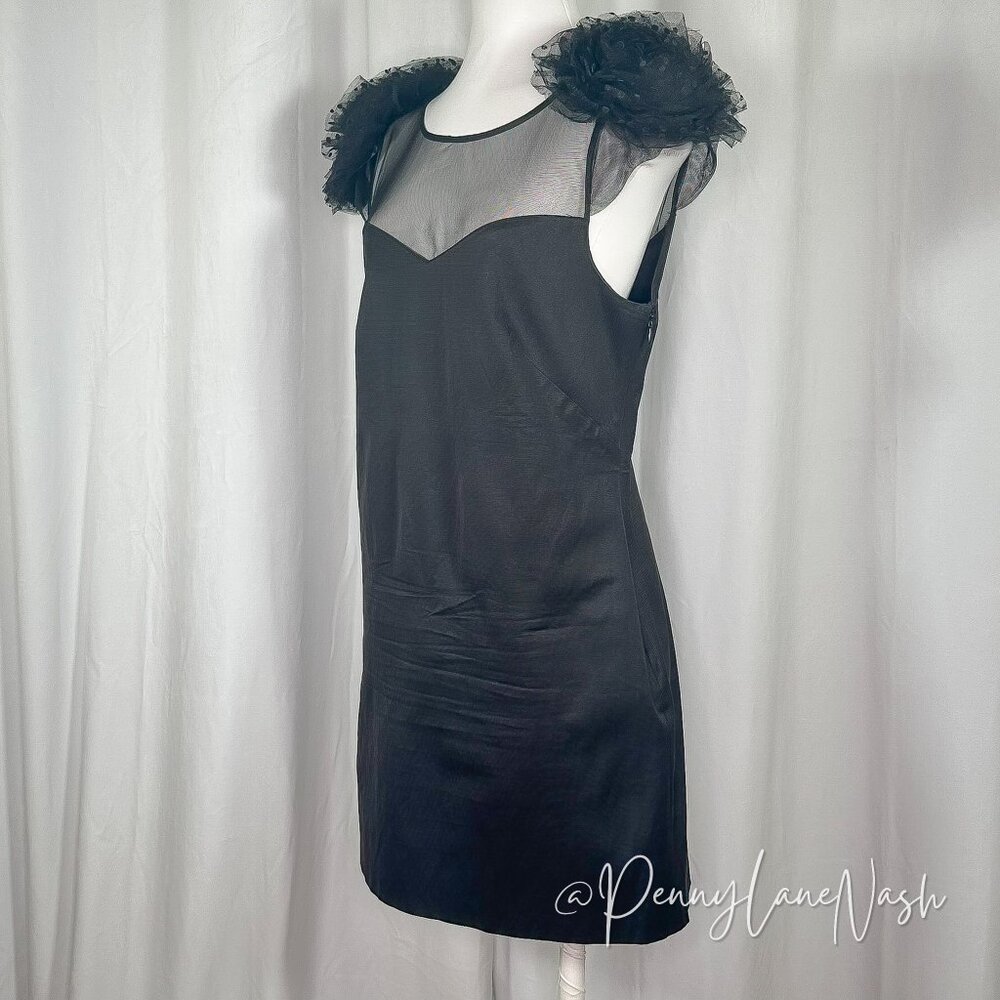 Pearl by Georgina Chapman Rosette Mini Dress Black - Picture 5 of 12